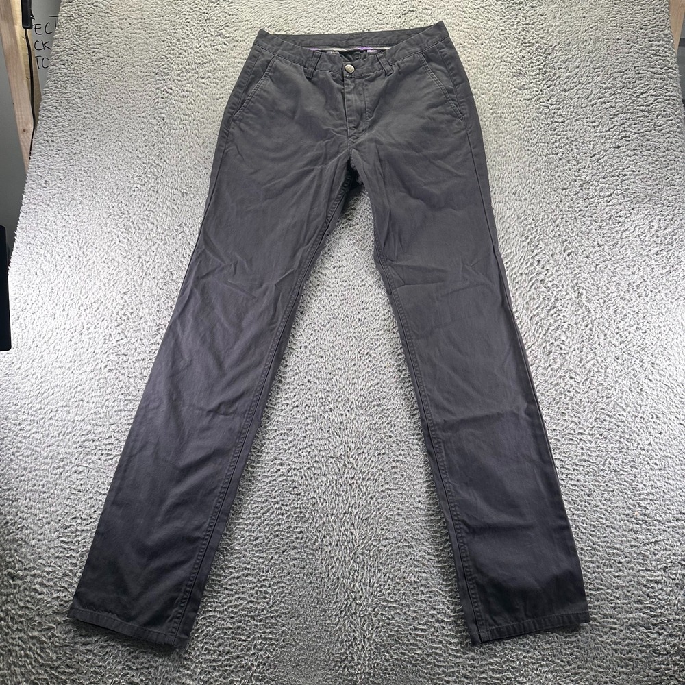 Bonobos Pant Mens 31x34 Gray Chino Straight Business Preppy Career Formal Office